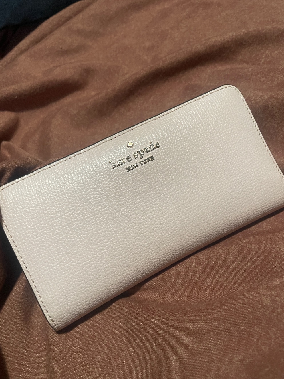 Kate Spade Baby Pink & Burgundy Two-Tone Large Wallet Like New Condition